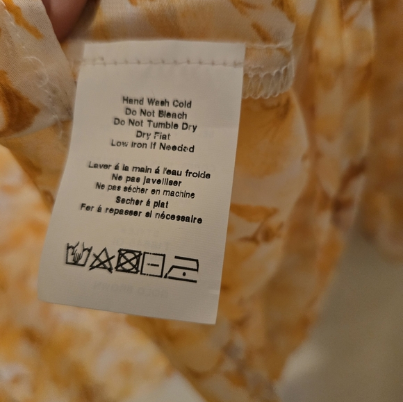 Womens Sheer Floral Blouse - Yellow. By Stitch and Feather Size Small - Picture 5 of 12